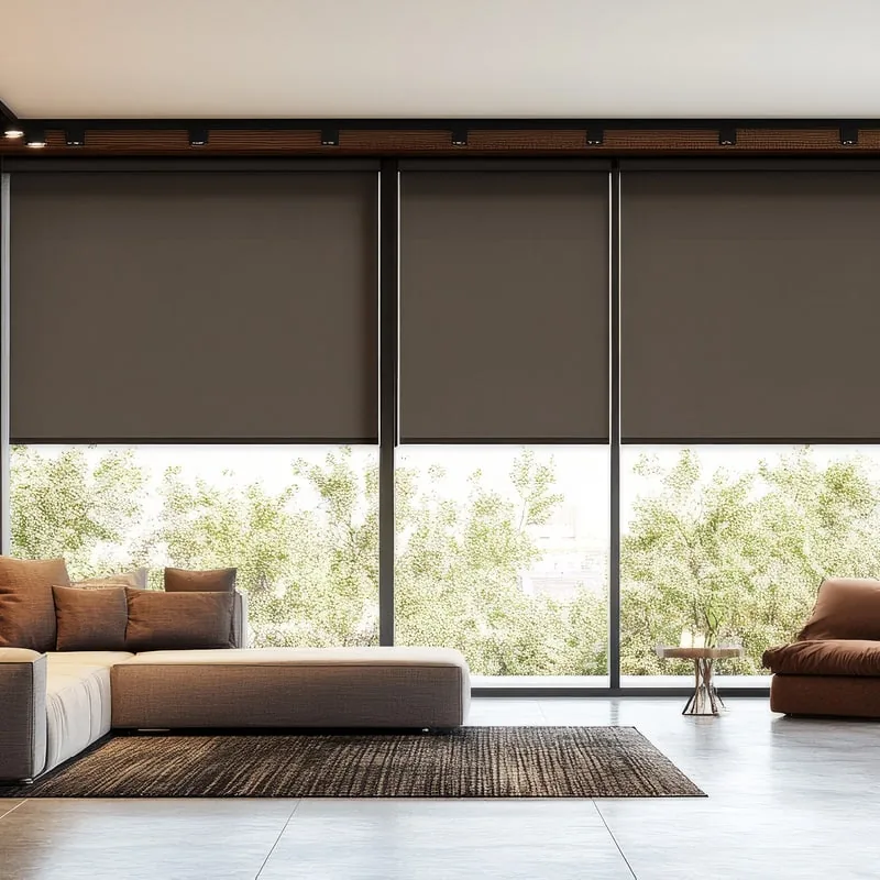 Motorized blinds controlled by remote in Dubai