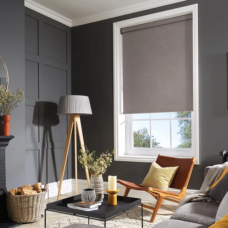 Roller blinds in a Dubai living room