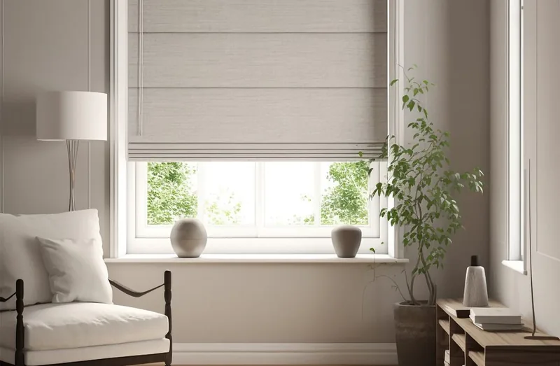 Roman blinds in a Dubai living room